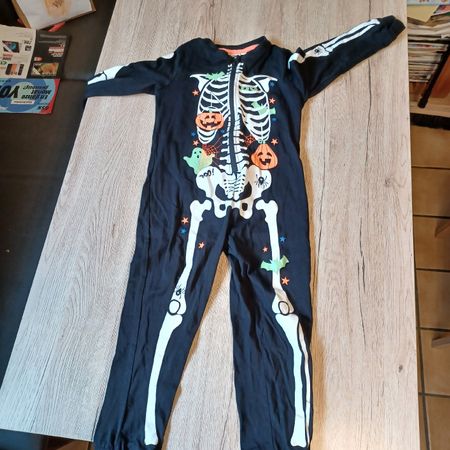 Halloween-Skelett-Motiv, Grösse 98/104