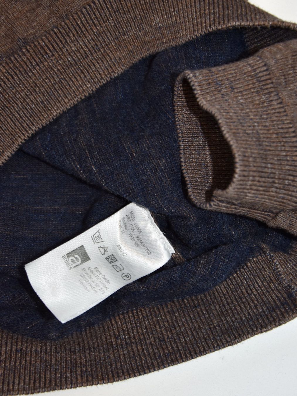 Pierre Cardin Maglioni & Felpe: Pierre Gardin Herren Pullover V-Neck Denim /braun/Gr.M – Usato da Wohlenschwil venduto da ABC-Vintage 8