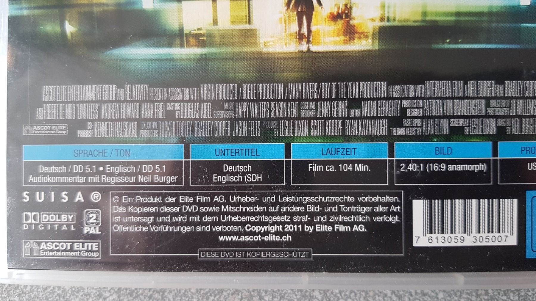 Alle DVDs: DVD Limitless / Bradley Cooper – Gebraucht aus Oetwil am See von fineli2 1