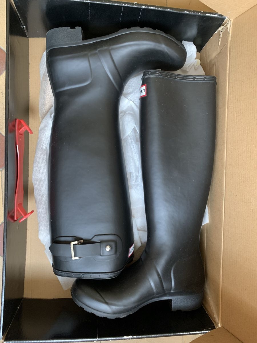 Hunter Damenschuhe: Hunter Gummistiefel Original Gloss Graphite Grösse 37 – Gebraucht aus Adliswil von Alex_Weber