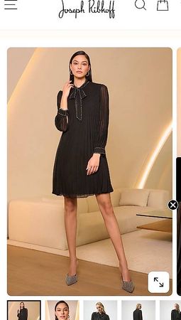 Joseph Ribkoff Chiffon A-line Kleid, Neck Tie 42