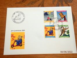 schöner Satzbrief Pro Juventute 2001, Zst.Nr.J360 bis J363
