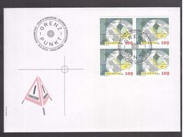 2012  FDC 4er  Sondermarke Grenzpunkt
