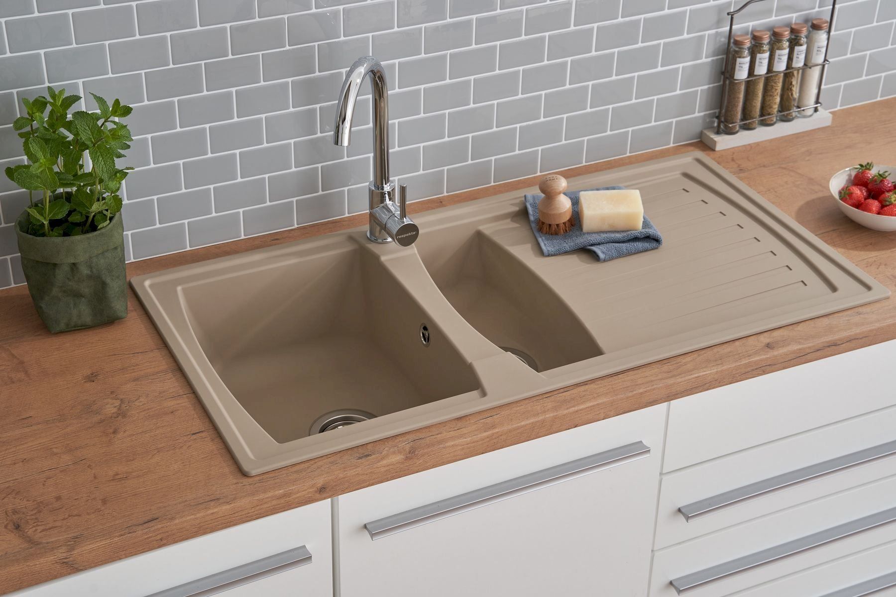 Lavabi & lavandini: Respekta Boston Spule 100x50 beige – Nuovo e nell'imballaggio originale da Bottighofen venduto da zaap 1