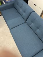 Sofa 2-Sitzer blau Stoff top Zustand