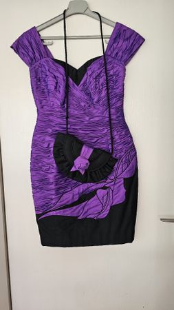 Exklusives Designer-Seidenkleid von KHANITHA /Tasche & Jacke
