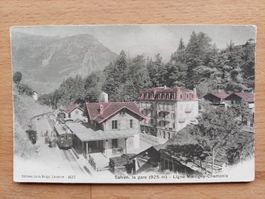 AK Salvan Bahnhof mit Bahn