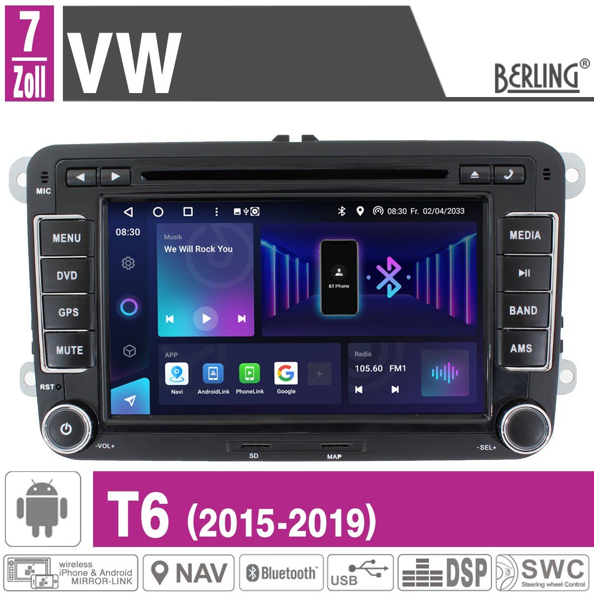 Radios: CARTEC BX-G200 Android Autoradio für VW T6 2015-2019 – Neu und originalverpackt aus Sonnental von Bindi