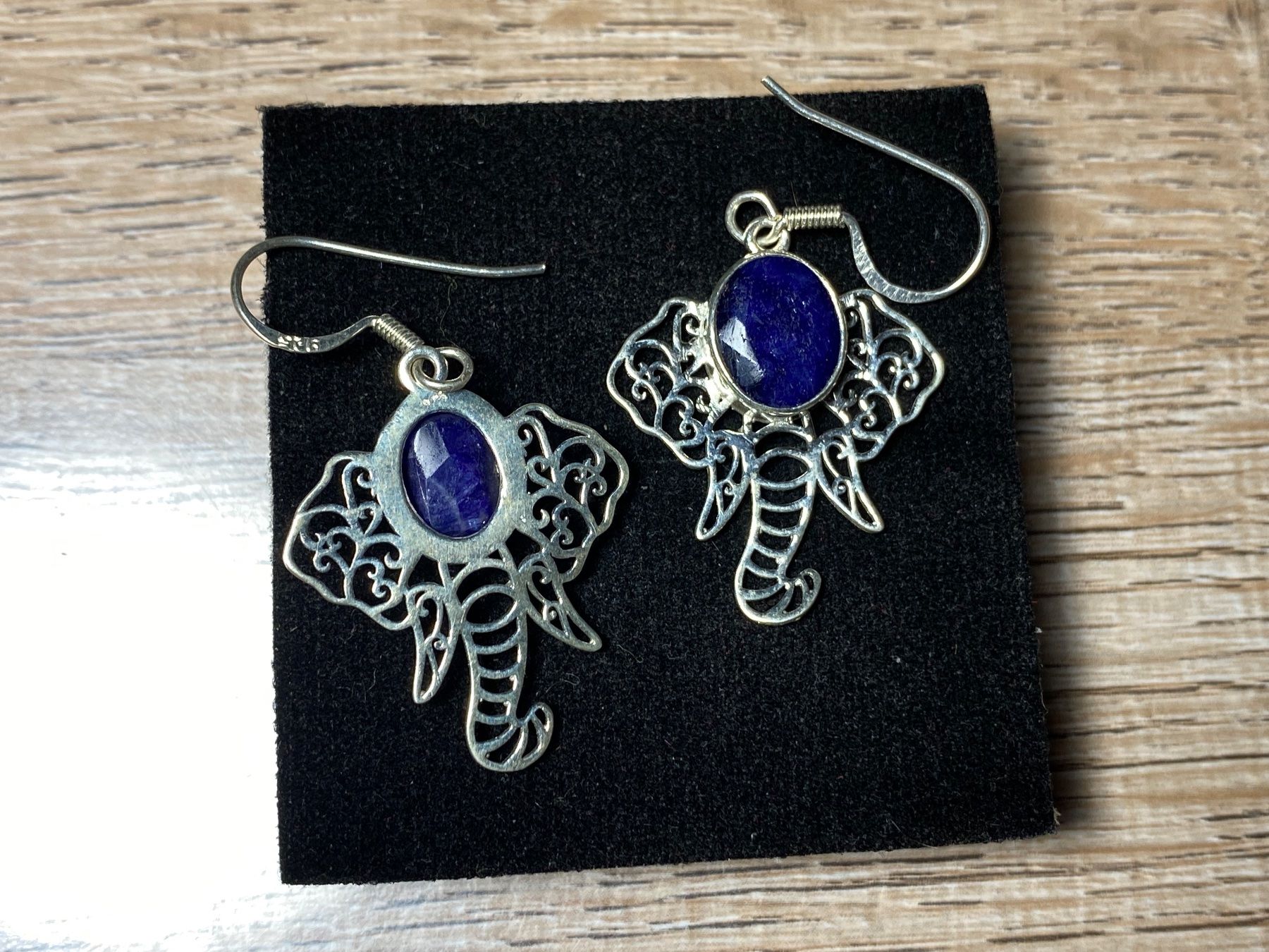 Orecchini pendenti & Orecchini a lobo: Boho Elefant Ohrringe 925 Silber natürlicher Blauer Saphir – Nuovo e nell'imballaggio originale da Laax venduto da Kiki_Kingdom3 5