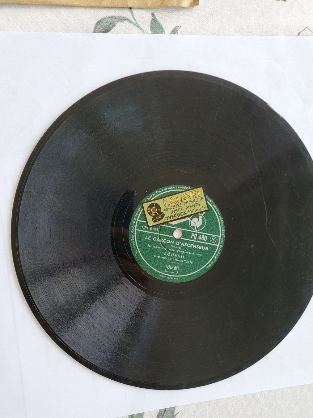 Dischi in vinile: Schellackplatte 1940  Pathé Bourvil  dirigent Marius Coste – Usato da Unterägeri venduto da 0alfa0 5
