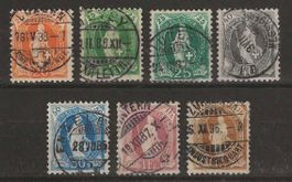1882 : Stehende Helvetia Nr. 66A - 72A : KP 200.--