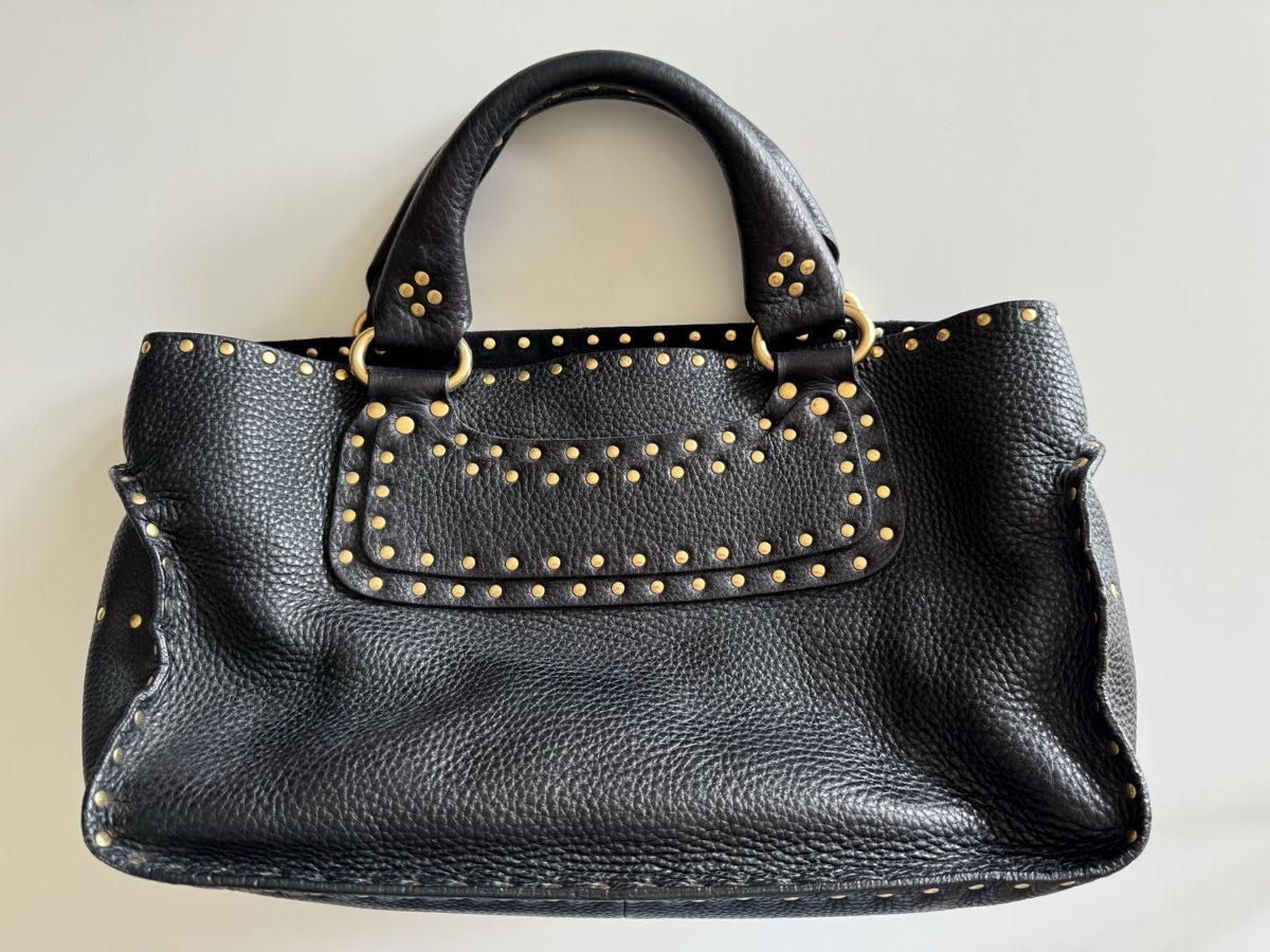 Celine Borse da donna: Celine Boogie Bag, schwarzes Leder & Nieten – Usato da Zollikon venduto da stl_8677 1