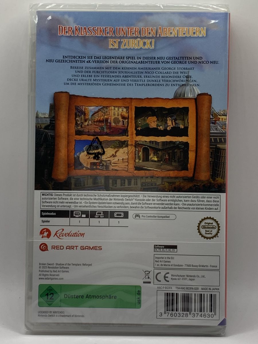 Nintendo Spiele: Nintendo Switch - Baphomets Fluch - neu ungeöffnet – Neu und originalverpackt aus Ostermundigen von RG-Collector 1
