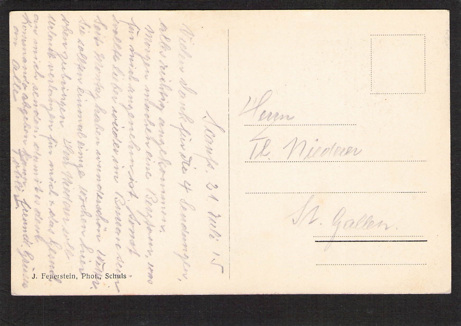 Ansichtskarten: #Scanfs Oberengadin  GR , datiert 1915 – Gebraucht aus Reichenburg von Pipo-67 1