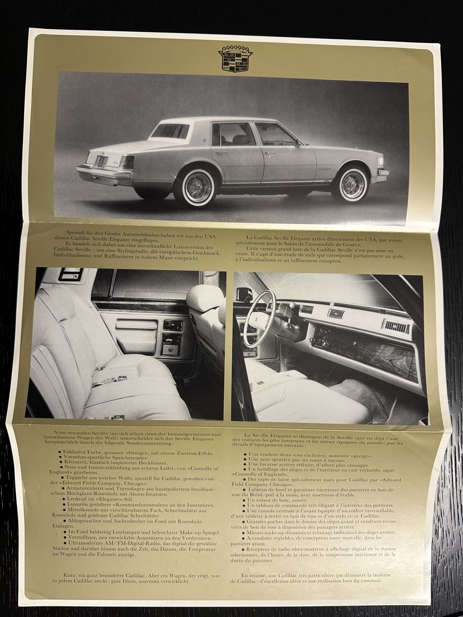 Cadillac Documenti: Prospekt vom Cadillac Seville – Usato da Bern venduto da 3636-agb 2
