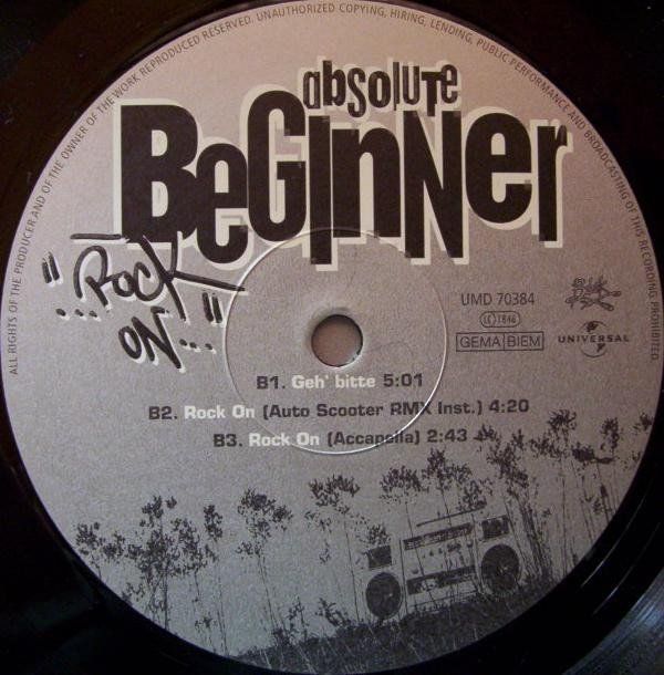 Dischi in vinile: Absolute Beginner ‎– Rock On / Geh' Bitte – Usato da Genève venduto da jim.k 3