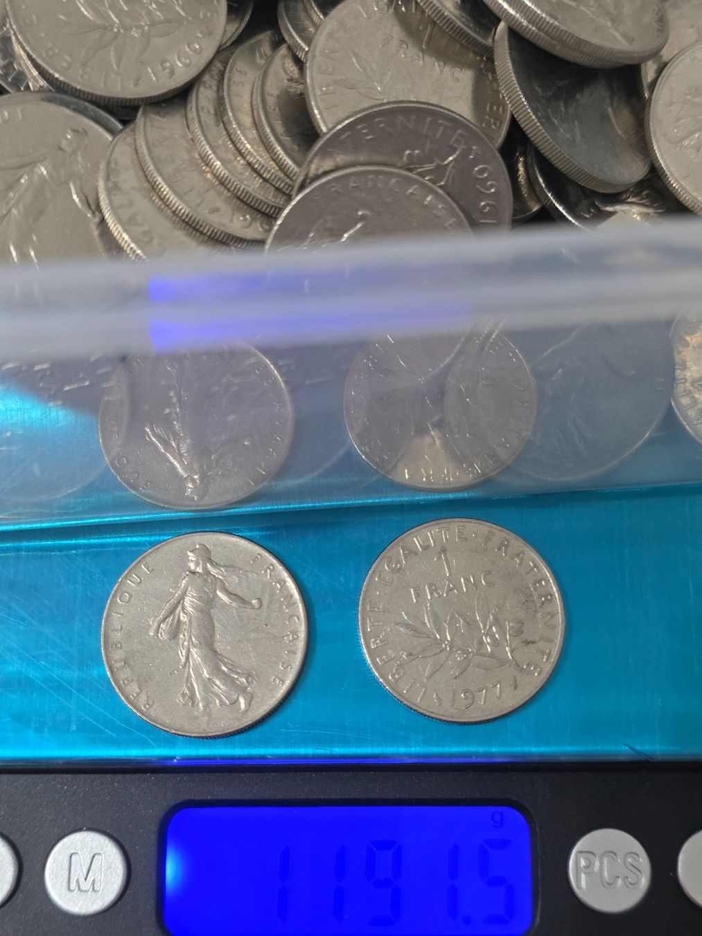 Toutes les monnaies: 1 Franc Republice Frankreich 1191.1 gr. – D'occasion à Scherzingen par Benjanil 1