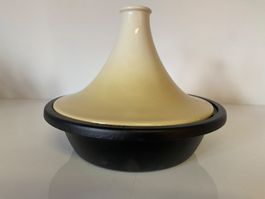 Le Creuset Tagine Gusseisen Topf neuwertig Meringue 31 cm