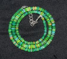 äthiopische Welo-Opal-Feuerperlen-Halskette 40 cm #710