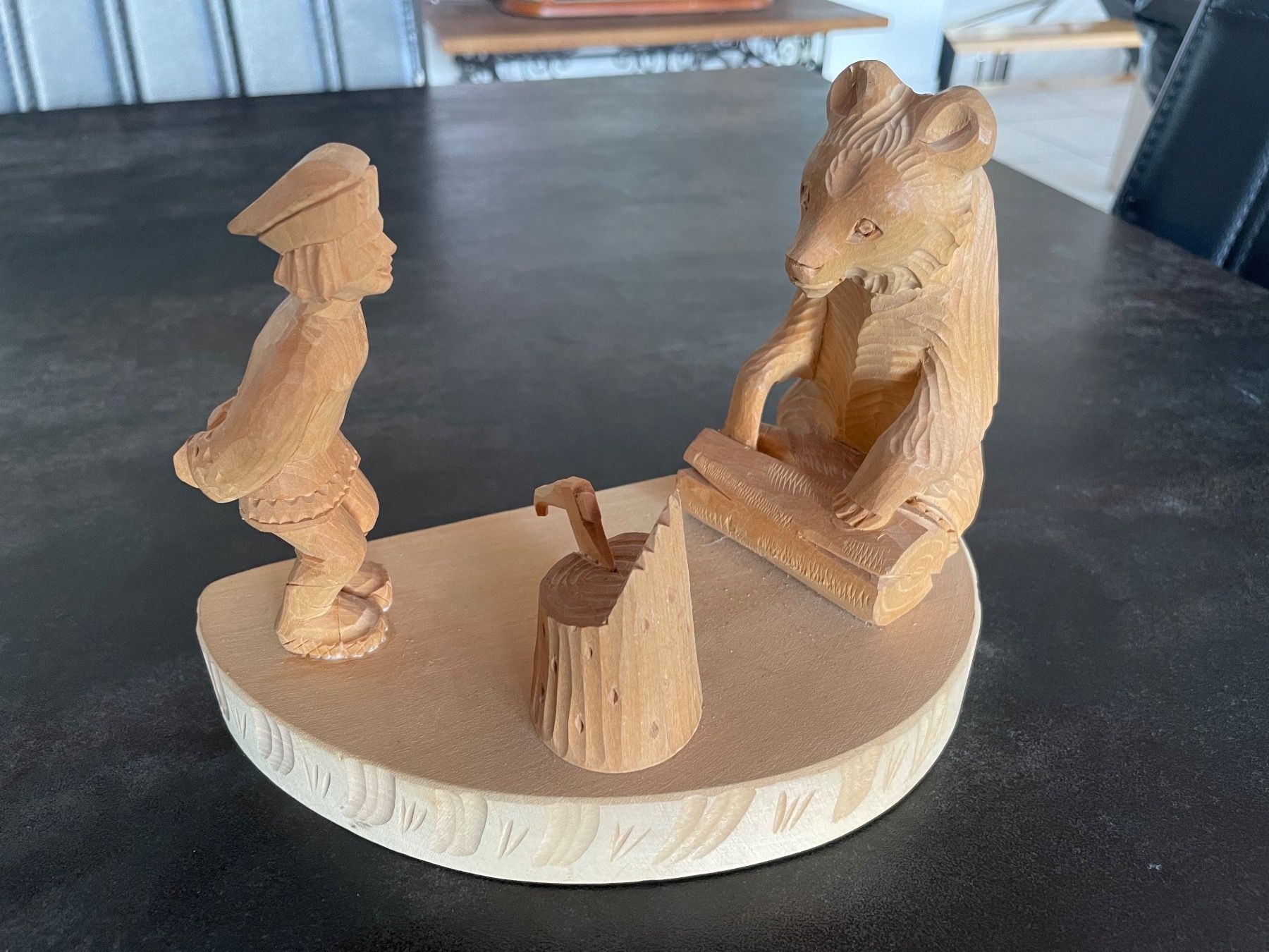 Figuren: Figurine Bûcheron Ours en Bois Sculpter – Gebraucht aus Vallamand von Bricbracbroc82 5
