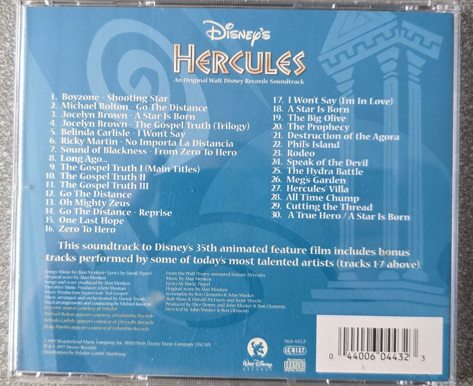 CDs: Hercules -  Original Motion Picture Soundtrack CD – Gebraucht aus Oetwil am See von fineli2 1