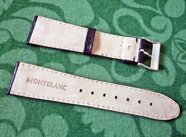 Montblanc Orologi: MONTBLANC Armband Leder 22mm schwarz – Usato da Adliswil venduto da di_hans 3