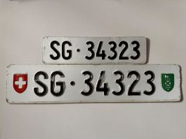 Spezielles Kontrollschild SG