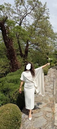 Abendkleid / Cocktailkleid in Creme (XS)