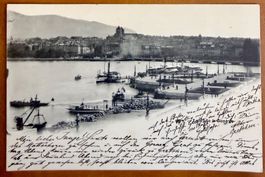 Genève - Bateaux à vapeur dans la Rade 1900