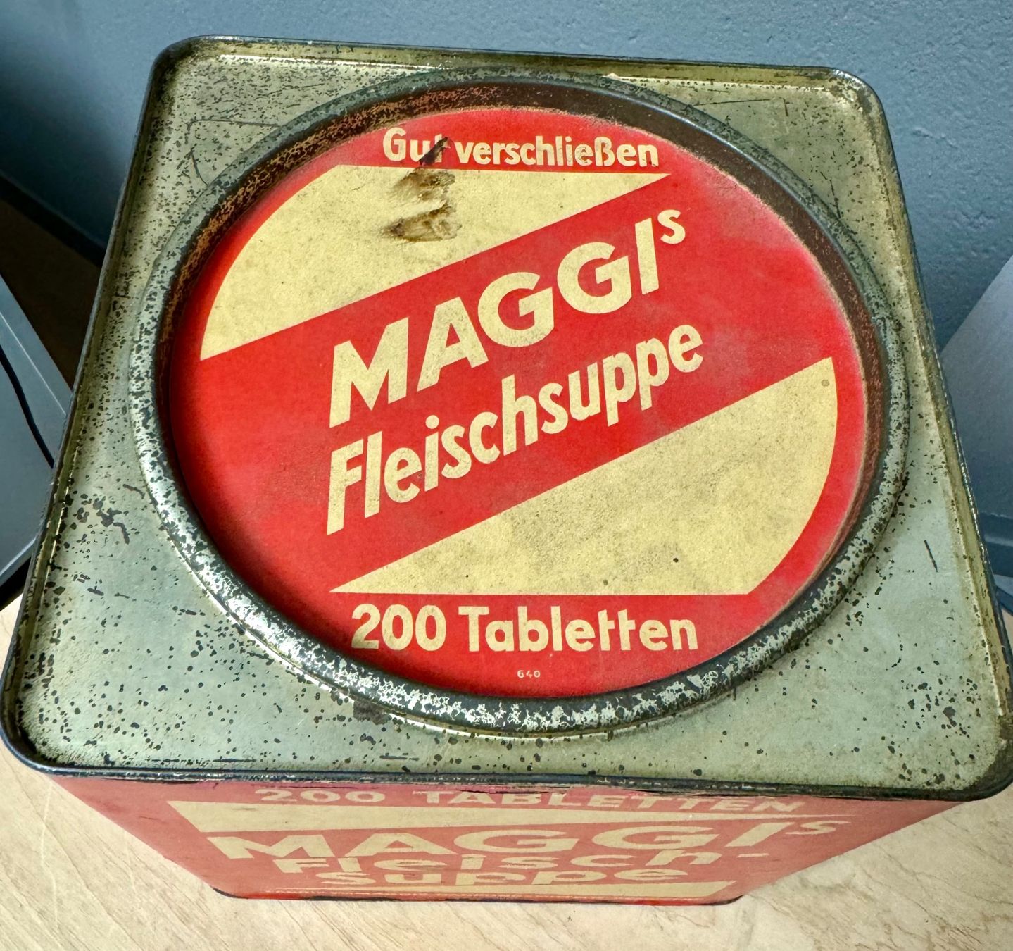 Barattoli: Alte Blechdose MAGGI Fleischsuppe 200 Tabletten vintage – Usato da Rothrist venduto da Luckywinner 5