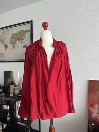 H&M leichte Sommerbluse rot Gr XL