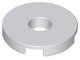Lego Light Bluish Gray Tile, Round 2 x 2 with Hole 16 Stück