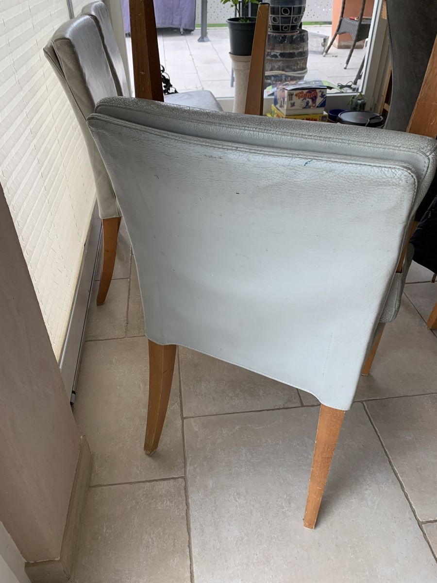 Sedie: 6 ältere beige Leder-Esszimmer-Stühle – Usato da Oberweningen venduto da Bumblebee2 7