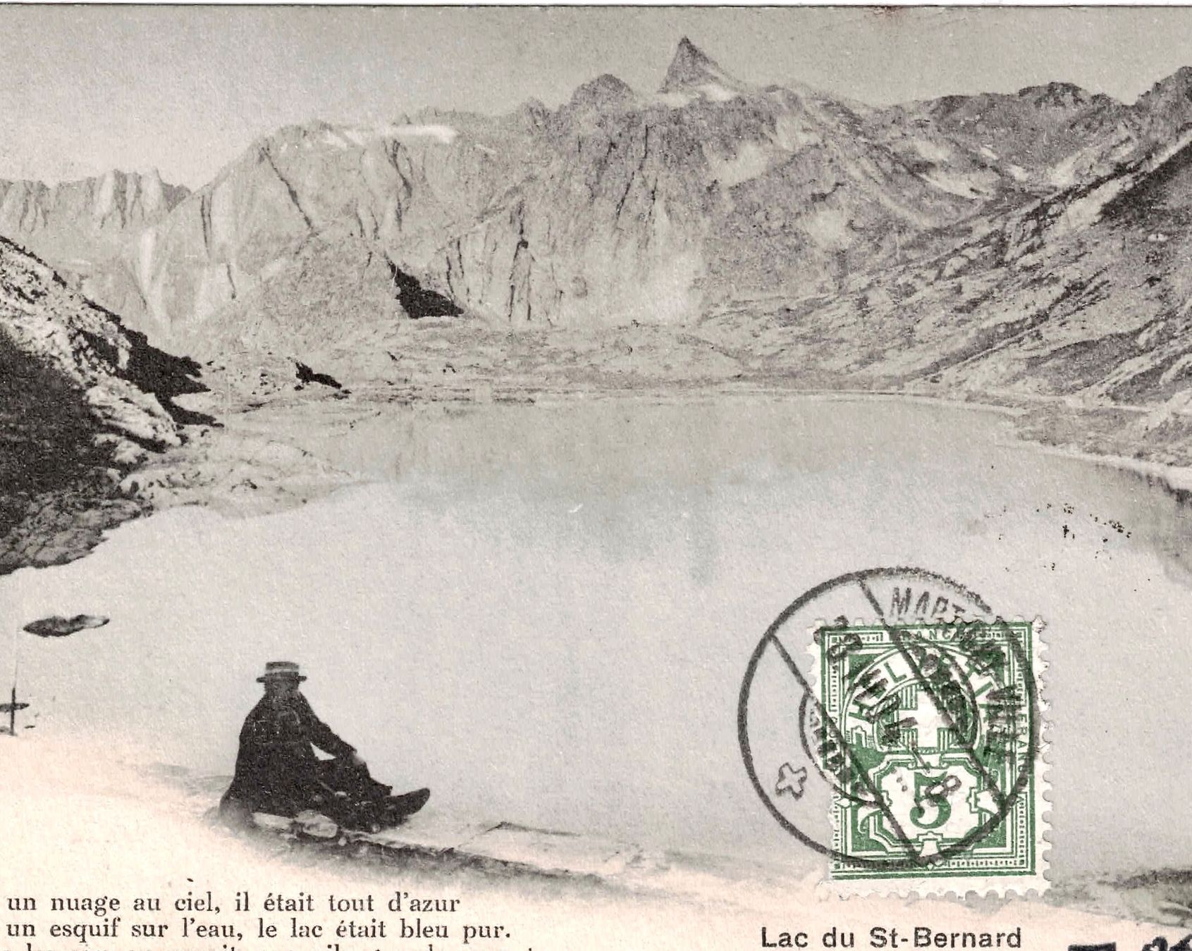 Ansichtskarten: Lac du ST-BERNARD ca. 1900 (VS) – Gebraucht aus Oberdorf BL von Hopfehuepfer 1