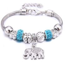 Charms Damenarmband, Elefant Steine türkis im Chamilia Style