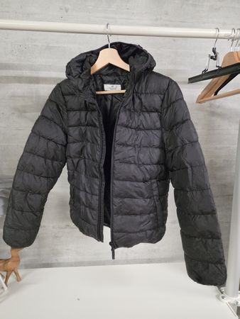 Steppjacke H&M schwarz mit Kapuze Grösse 158 gebraucht