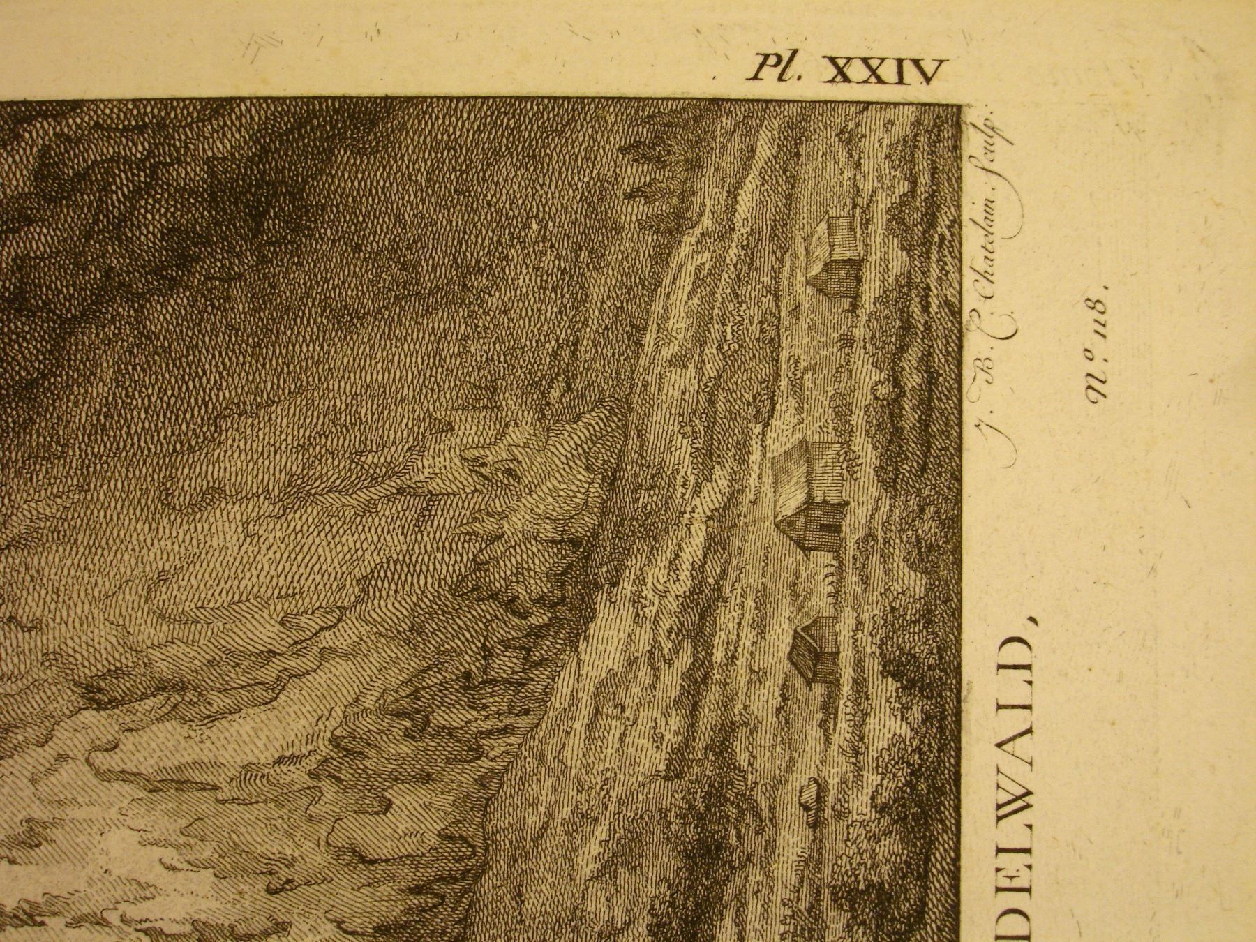 Incisioni: GRINDELWALDGLETSCHER, KUPFERSTICH 1788 – Usato da Grüningen venduto da Kartensammler 3
