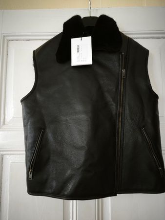 Second Female Weste 36-38 Lammfell Leder schwarz NEU