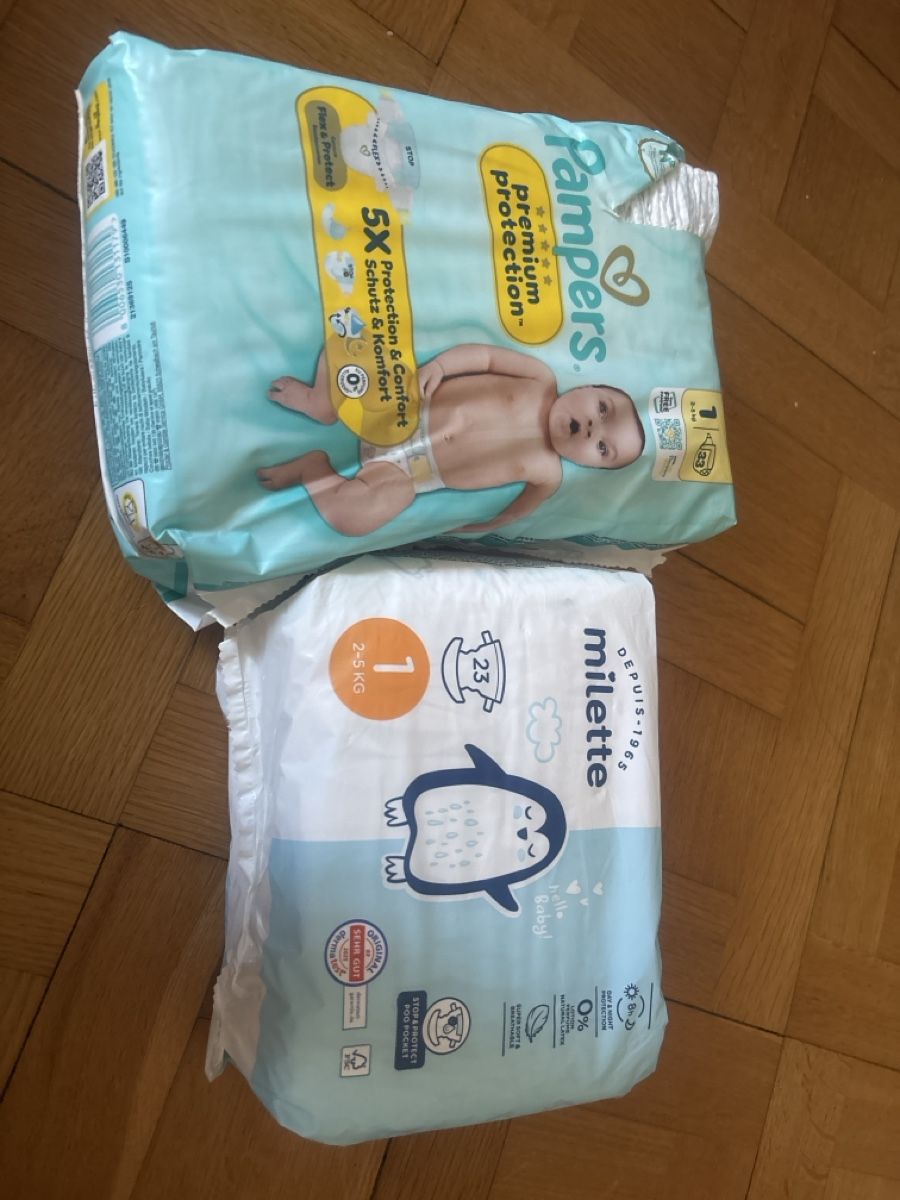 Pampers Windeleimer & Windeln: Windel Grösse 1  – Neu (gemäss Beschreibung) aus Mollis von jea_68v5