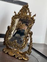Tischspiegel Barock Messing mit Sockel Vintage dekorativ