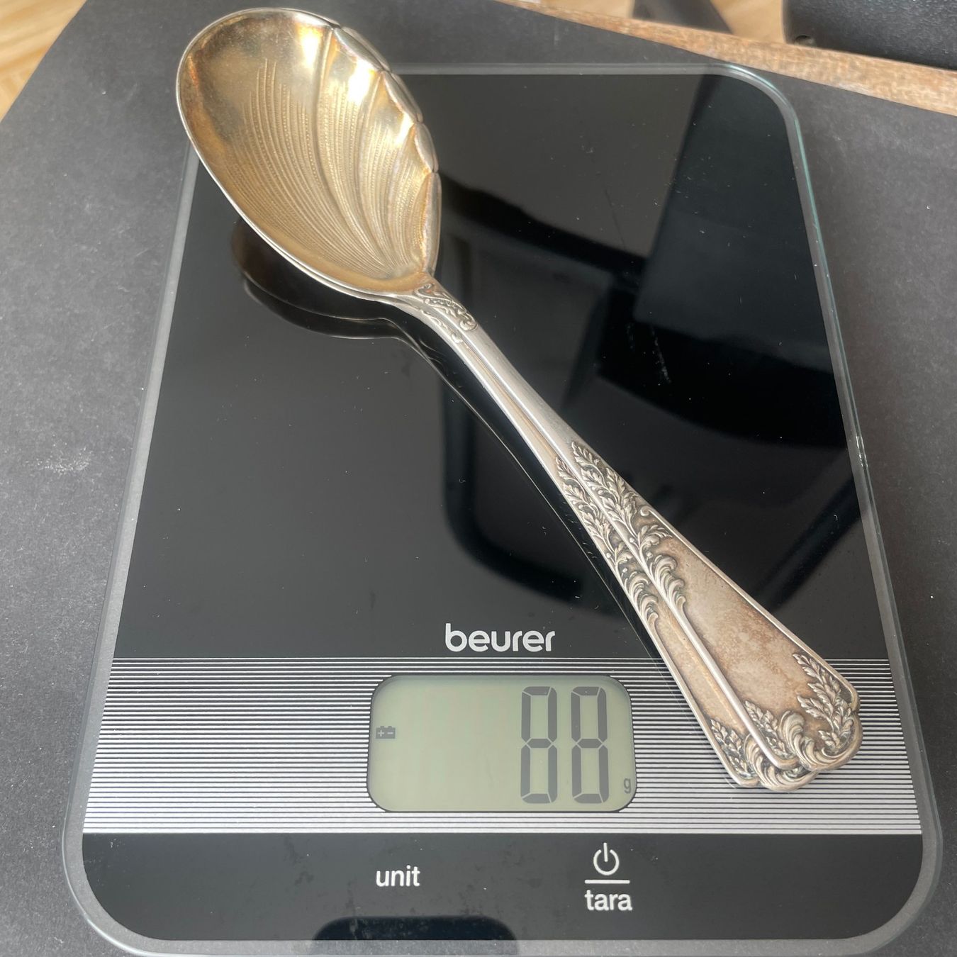 Löffel: 2 antike Servierlöffel Silber 800 - 88g – Gebraucht aus Genève von 200_7gxj 5