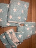 Frottier Set Türkis/weiss mit Sternen 