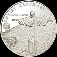 N7W Christusstatue Cristo Redentor Münze Coin Invest Trust