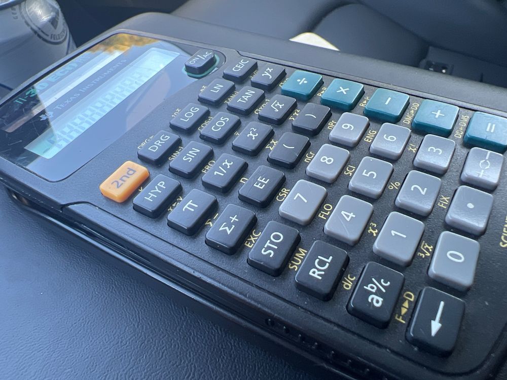 TEXAS INSTRUMENTS TI-30 ECO RS Taschenrechner + Geometrie-Set - Solarbetrieben Mit Blauer Engel