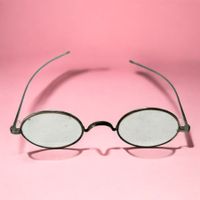Lunettes antiques Pinkham & Smith en métal forgé avec étui