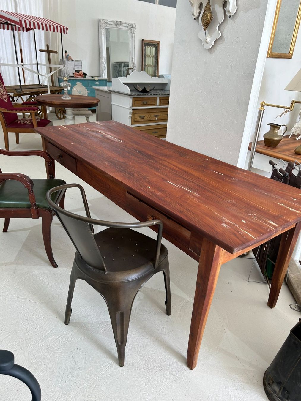 Tavoli: Esstisch Biedermeier Kirschbaum gross Schubladen restauriert – Usato da Dottikon venduto da beni1204 9