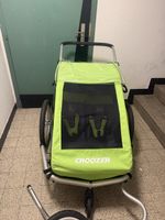 Fahrradanhänger für zwei Kinder grün gebraucht