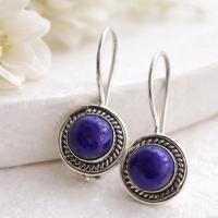Lapislazuli Ohrringe Silber 925 Sterlingsilber  Blau r1
