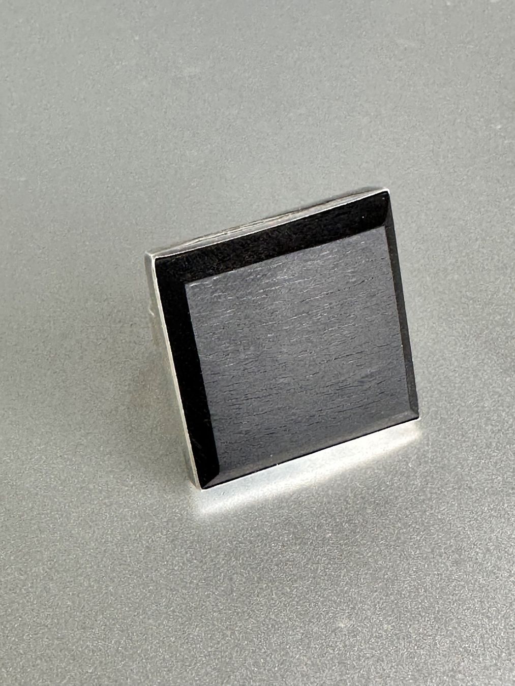 Anelli: Vintage 925 Silber Ring avec Ebenholz – Usato da Onex venduto da Antiqueshow