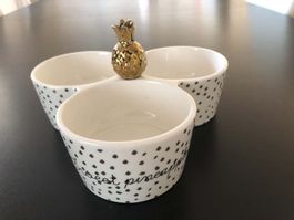 Coupelle apéritif céramique, ananas doré Maison du Monde.